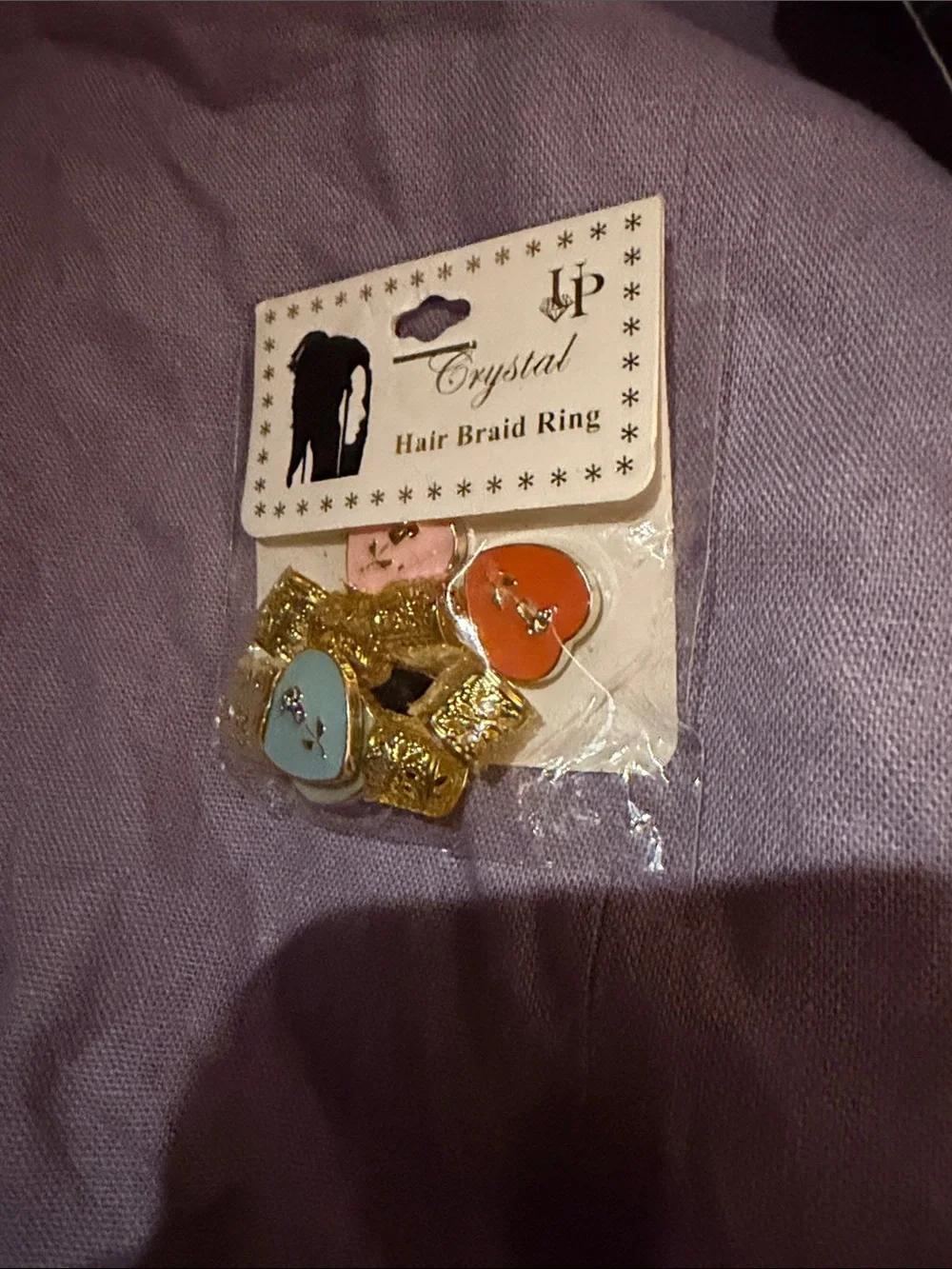 Blue Detangling Hair Brush with Orange Floral Pouch etc